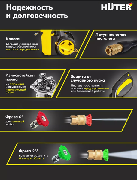 Изображение товара Мойка высокого давления Huter M165-РW (70/8/7)