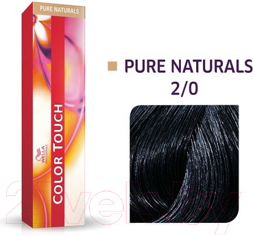 Изображение товара Крем-краска для волос Wella Professionals Color Touch 2/0 (черный)