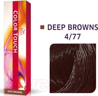 Изображение товара Крем-краска для волос Wella Professionals Color Touch 4/77 (горячий шоколад)