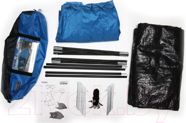 Изображение товара Палатка High Peak Texel 4 / 10179 (синий/серый)