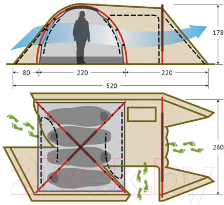 Изображение товара Палатка Alexika Grand Tower 4 / 9168.4401