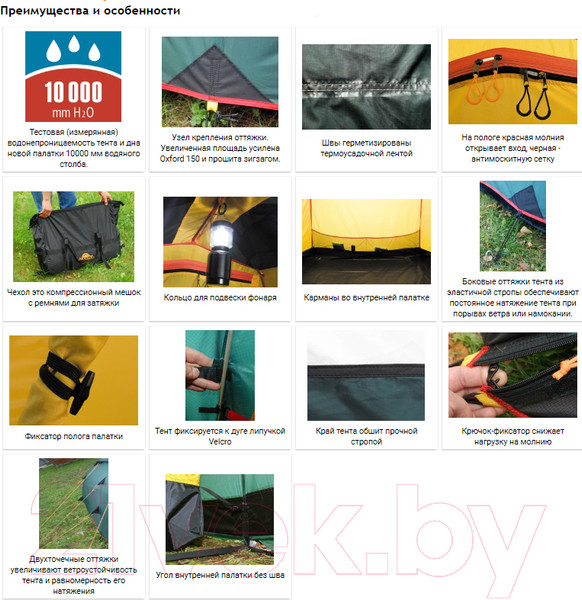 Изображение товара Палатка Alexika Tunnel 3 / 9125.3101 (зеленый)