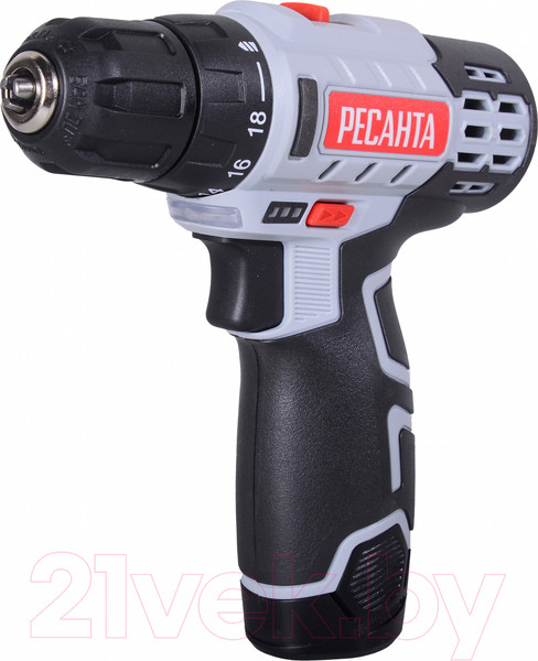 Изображение товара Аккумуляторная дрель-шуруповерт Ресанта ДА-12-2Л (75/14/1)