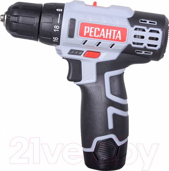 Изображение товара Аккумуляторная дрель-шуруповерт Ресанта ДА-12-2Л (75/14/1)