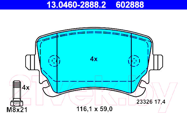 Изображение товара Тормозные колодки ATE 13046028882