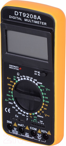 Изображение товара Мультиметр цифровой Ресамент DT 9208A (61/10/507)