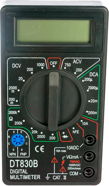 Изображение товара Мультиметр цифровой Ресанта DT 830B (61/10/218)