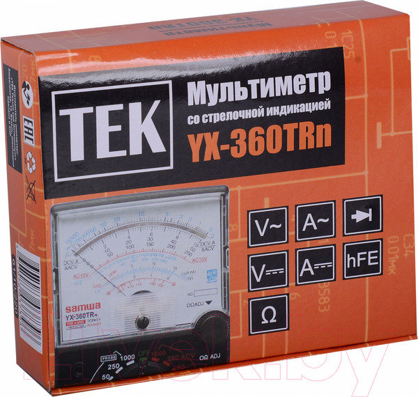 Изображение товара Мультиметр аналоговый Ресанта YX-360 TRn (61/10/220)
