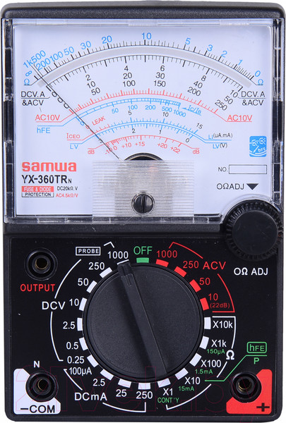Изображение товара Мультиметр аналоговый Ресанта YX-360 TRn (61/10/220)