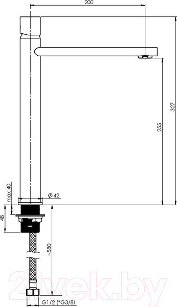 Изображение товара Смеситель Rubineta Etna-18/D / ETD0008