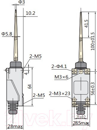 Изображение товара Выключатель путевой КС ME/8166