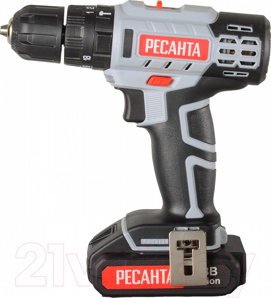 Изображение товара Аккумуляторная дрель-шуруповерт Ресанта ДА-18-2ЛК-У (75/14/6)