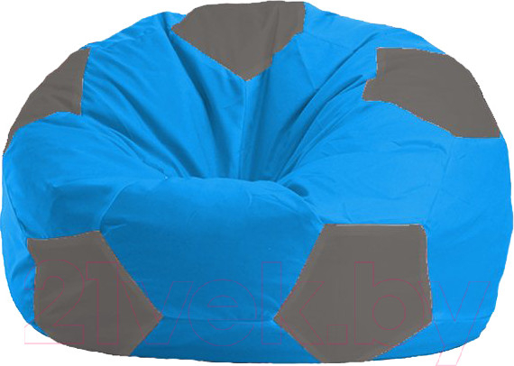 Изображение товара Бескаркасное кресло Flagman Мяч Стандарт М1.1-270 (голубой/темно-серый)