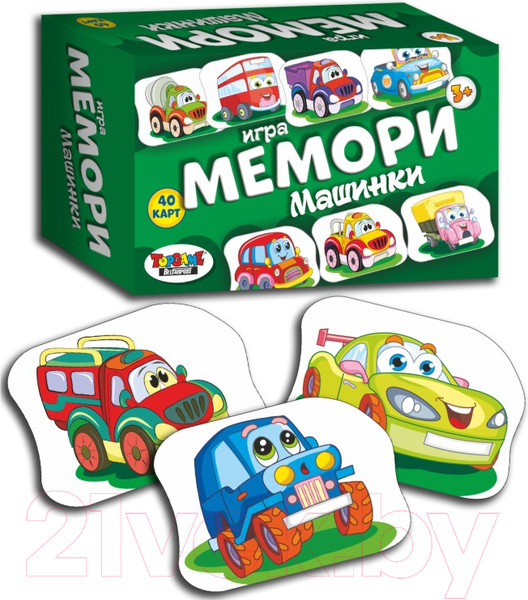 Изображение товара Настольная игра Topgame Мемори. Машинки / 01539