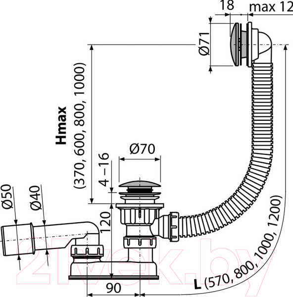 Изображение товара Сифон Alcadrain A504CKM