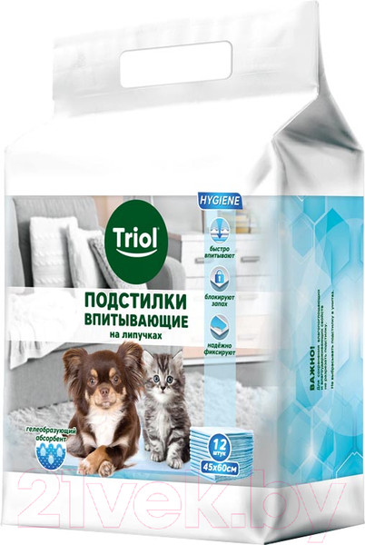 Изображение товара Одноразовая пеленка для животных Triol 30551005 / DP10 (12шт)