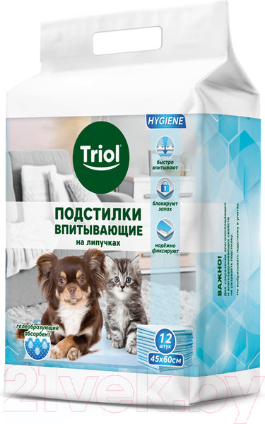 Изображение товара Одноразовая пеленка для животных Triol 30551005 / DP10 (12шт)