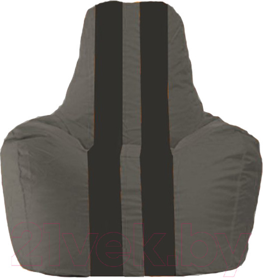 Изображение товара Бескаркасное кресло Flagman Спортинг С1.1-475 (тёмно-серый/черные полоски)