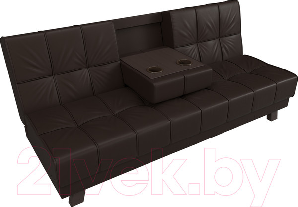 Изображение товара Диван Лига Диванов Винсент (экокожа, коричневый)