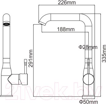 Изображение товара Смеситель Ledeme L4698U