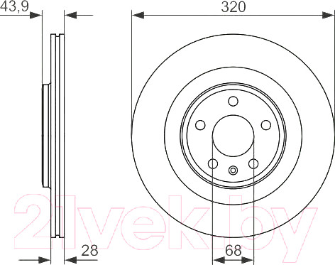 Изображение товара Тормозной диск Bosch 0986479552