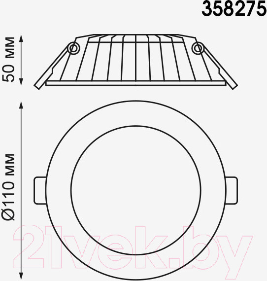 Изображение товара Точечный светильник Novotech Gesso 358275