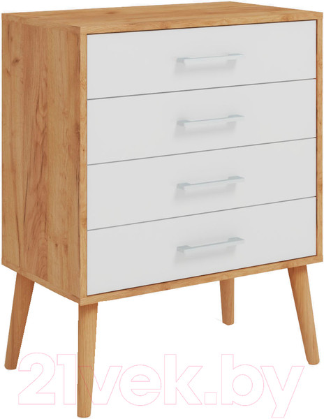 Изображение товара Комод ФорестДекоГрупп Сканди / ГН 028-07 (дуб крафт/белый)