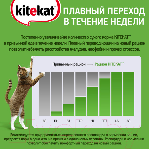 Изображение товара Сухой корм для кошек Kitekat Телятинка аппетитная (1.9кг)