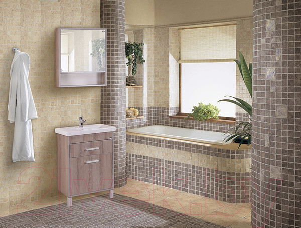 Изображение товара Шкаф с зеркалом для ванной Onika Натали 60.00 R (206061)