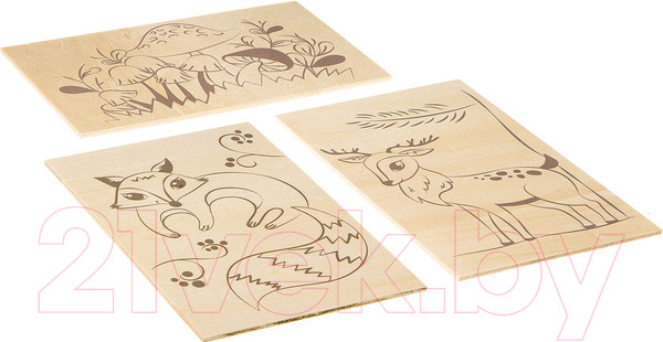 Изображение товара Набор для выжигания Bondibon Основы для выжигания. В лесу / ВВ2061