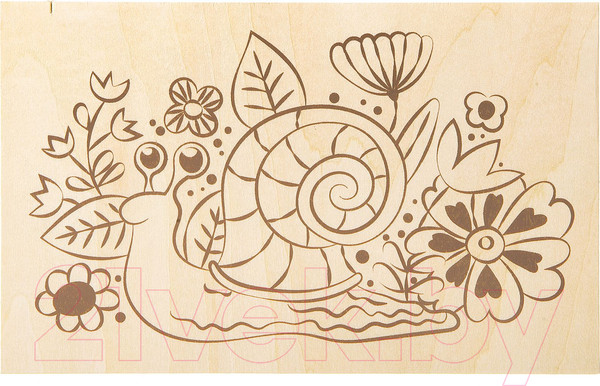 Изображение товара Набор досок для выжигания Bondibon Основы для выжигания. Цветущий сад / ВВ2064