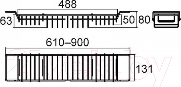 Изображение товара Полка для ванной Milardo 102W000M44