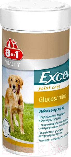 Изображение товара Кормовая добавка для животных 8in1 Exsel Glucosamine / 660890/121596 (110таб)