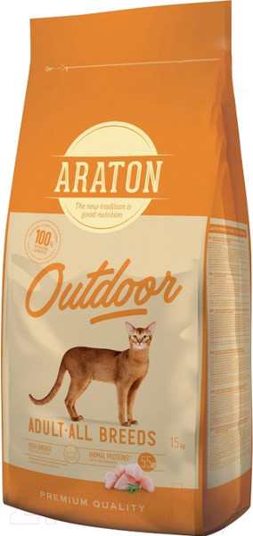 Изображение товара Сухой корм для кошек Araton Cat Adult Outdoor / ART45643 (15кг)