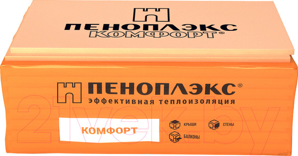 Изображение товара Экструдированный пенополистирол Пеноплэкс Комфорт 20x585x1185 (упаковка)
