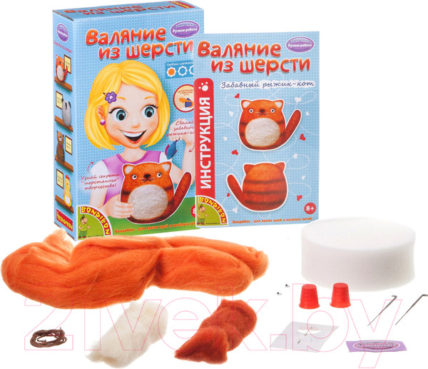 Изображение товара Набор для творчества Bondibon Валяние из шерсти. Котейка / ВВ1573