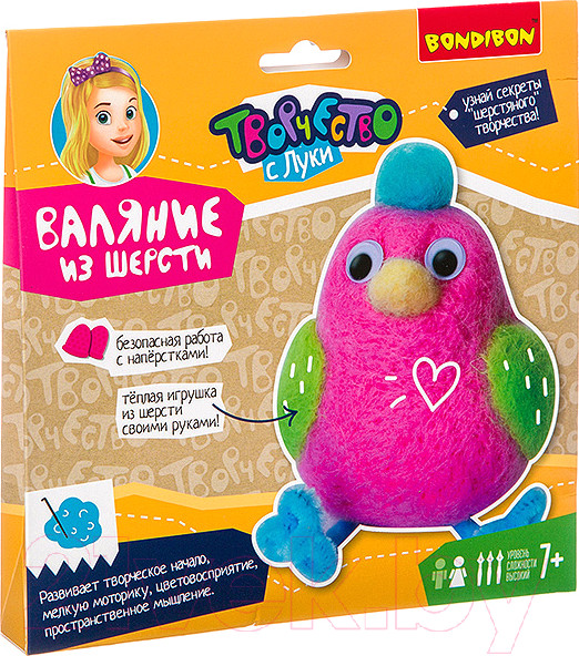 Изображение товара Набор для творчества Bondibon Валяние из шерсти. Птичка-невеличка / ВВ2991