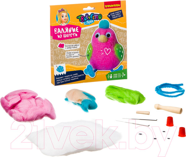 Изображение товара Набор для творчества Bondibon Валяние из шерсти. Птичка-невеличка / ВВ2991