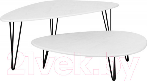 Изображение товара Журнальный столик Калифорния мебель Престон (белый бетон)