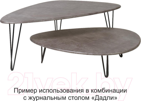 Изображение товара Журнальный столик Калифорния мебель Престон (серый бетон)