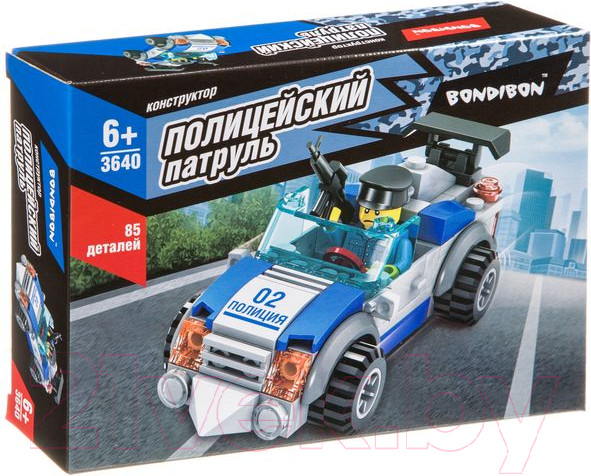 Изображение товара Конструктор Bondibon Полицейский патруль. Машина / ВВ3640
