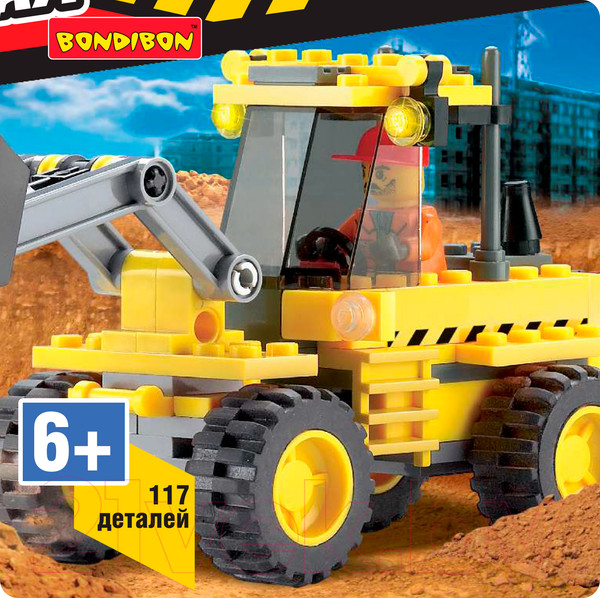 Изображение товара Конструктор Bondibon Стройка. Экскаватор / ВВ3647