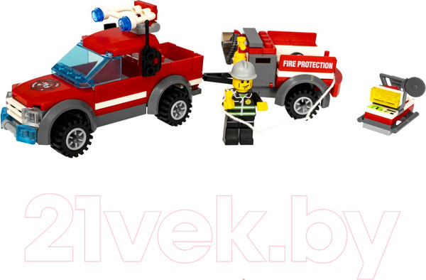 Изображение товара Конструктор Bondibon Пожарная служба. Машина с прицепом / ВВ3660