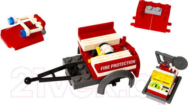 Изображение товара Конструктор Bondibon Пожарная служба. Машина с прицепом / ВВ3660