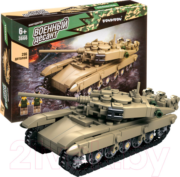 Изображение товара Конструктор Bondibon Военный десант. Танк / ВВ3666