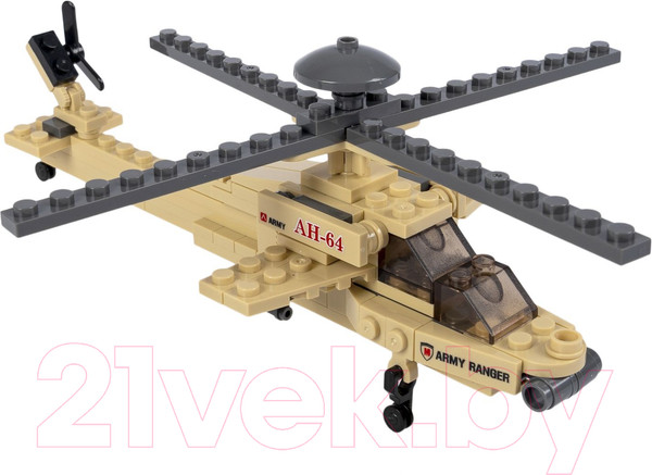 Изображение товара Конструктор Bondibon Военный десант. Вертолет / ВВ3671