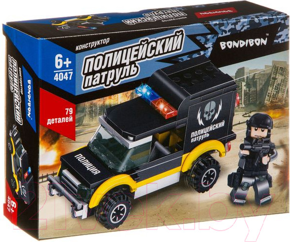 Изображение товара Конструктор Bondibon Полицейский патруль. Машина / ВВ4047