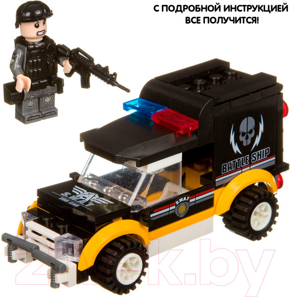 Изображение товара Конструктор Bondibon Полицейский патруль. Машина / ВВ4047