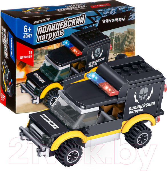 Изображение товара Конструктор Bondibon Полицейский патруль. Машина / ВВ4047