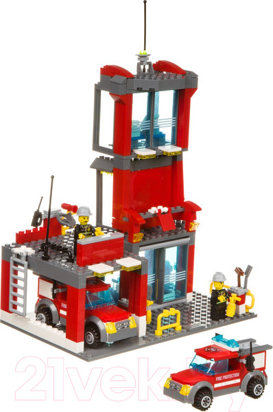 Изображение товара Конструктор Bondibon Пожарная служба. Пожарная станция / ВВ4048
